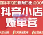 推易电商·2022年抖音小店爆单营,不直播、不拍短视频、日出1000单,暴力玩法-聚富社