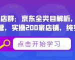 贝千电商店群:京东全类目解析,京东店群专业运营,实操200家店铺,纯实战经验-聚富社