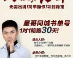 星哥同城教育书单号课程,无需出境简单操作项目稳定-聚富社