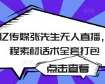 聚亿传媒张先生无人直播,教程素材话术全套打包-聚富社