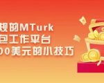 利用正规的MTurk微型众包工作平台,月赚1100美元的小技巧-聚富社