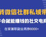 玩转微信社群私域带货,学会就能赚钱的社交电商,在家兼职副业再挣8000+-聚富社