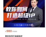 教你如何打造超级IP,抖音流量红利新机遇(价值980元)-聚富社