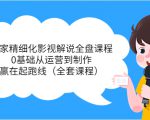 独家精细化影视解说全盘课程,0基础从运营到制作,赢在起跑线(全套课程)-聚富社