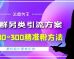 价值888的QQ群另类引流方案,半自动操作日200~300精准粉方法【视频教程】-聚富社