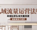 私域流量运营法则,高端玩家私域流量搭建,躺着赚钱不是梦-聚富社