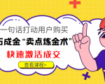 点石成金“卖点炼金术”一句话打动用户购买,快速激活成交!-聚富社