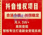 新版抖音维权项目每单利润1000+,合法合规,长期稳定,月入3W+价值1999元-聚富社