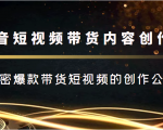 抖音短视频带货内容创作班,解密爆款带货短视频的创作公式-聚富社