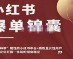 小红书爆单锦囊,自带种草属性+高质量女性用户,为你的企业开辟一条新的掘金路径-聚富社