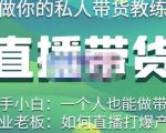 硬核传媒·直播带货(私人教练),实操实战教学,通俗易懂,学完后新手小白一个人也能做带货-聚富社