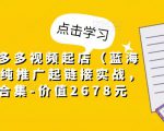 小乔·拼多多视频起店(蓝海项目),纯推广起链接实战,多玩法合集-价值2678元-聚富社