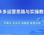 拼多多店铺运营思路与实操教程,快速学会拼多多开店和运营,少踩坑,多盈利-聚富社