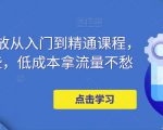 万相台投放从入门到精通课程,学会这些,低成本拿流量不愁-聚富社