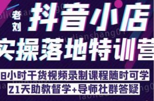 抖音小店实操落地特训营:抖音小店无货源精细化运营,抖店商品卡流量(22节)-聚富社