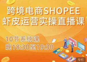 跨境电商Shopee虾皮运营实操直播课,从零开始学,入门到精通(10节系统课)-聚富社