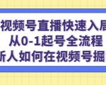 视频号直播快速入局:从0-1起号全流程,新人如何在视频号掘金-聚富社