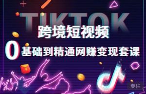 跨境短视频TIKTOK 0基础到精通网赚变现套课,跨境短视频独立站带货变现技巧-聚富社