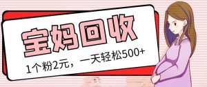 最新宝妈粉回收变现计划及胎教音乐高端变现玩法全套教程!(非老玩法)-聚富社