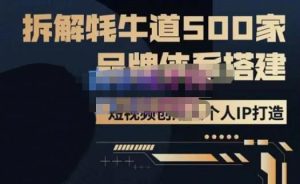 牛牛·500家餐饮品牌搭建&短视频深度解析,拆解牦牛道500家品牌体系搭建-聚富社