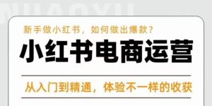红商学院·小红书电商运营课,新手做小红书如何快速做出爆款,从入门到精通,体验不一样的收货-聚富社