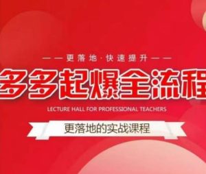 互力-多多新品打爆全流程，拼多多14天拉搜索自然流量，更落地·快速提升-聚富社