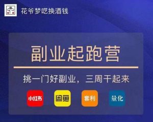 花爷-副业起跑营第2期,挑一门好副业,三周干起来(闲鱼|小红书|量化|套利)-聚富社