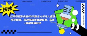 云顶联盟彭小四2023新无人半无人直播带货教程,自然流起号鱼塘起号,OBS+直播伴侣玩法-聚富社