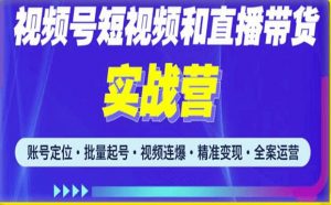 2023最新微信视频号引流和变现全套运营实战课程,小白也能玩转视频号短视频和直播运营-聚富社