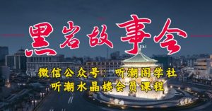 听潮阁学社黑岩故事会实操全流程,三级分销小说推文模式,1万播放充值500,简单粗暴!-聚富社
