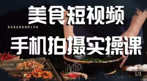 烁石·美食视频手机拍摄实操课,美食摄影理论、手机拍摄相关设置、剪辑调色、布光原理等内容-聚富社