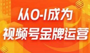 从0-1成为视频号金牌运营,微信运营/账号内容/选品组货/直播全案/起号策略,我们帮你在视频号赚到钱-聚富社