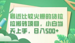 最近比较火爆的货拉拉搬砖项目,小白当天上手,日入500+【揭秘】-聚富社