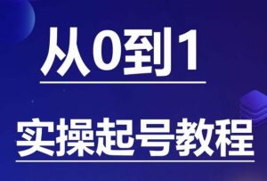 石野·小白起号实操教程,掌握各种起号的玩法技术,了解流量的核心-聚富社