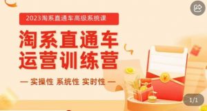冠东·2023淘系直通车高级系统课,实操性,系统性,实时性,直通车完整体系教学-聚富社