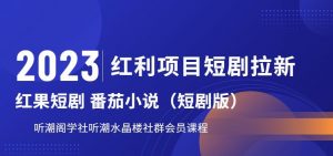 2023红利项目短剧拉新,听潮阁学社月入过万红果短剧番茄小说CPA拉新项目教程【揭秘】-聚富社