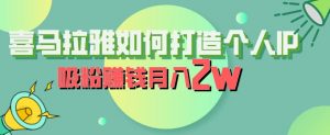 喜马拉雅如何打造个人IP,吸粉赚钱月入2W【揭秘】-聚富社