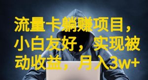 流量卡躺赚项目,小白友好,开设后台,实现被动收益,只要出卡,就能一直赚钱,利润高昂【揭秘】-聚富社