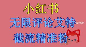 小红书无限评论艾特截流精准粉(软件+教程)-聚富社
