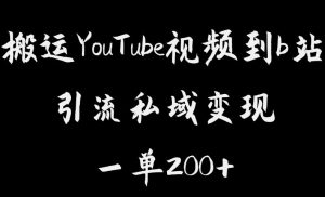 搬运YouTube视频到b站,引流私域一单利润200+,几乎0成本!【揭秘】-聚富社