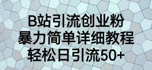 B站引流创业粉,暴力简单详细教程,轻松日引流50+【揭秘】-聚富社