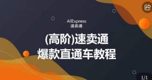 高阶速卖通直通车视频教程,教你正确解锁直通车,拒绝无效烧钱-聚富社