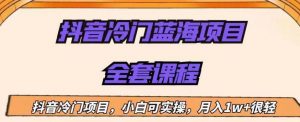 外面收费1288的抖音冷门蓝海项目,新手也可批量操作,月入1W+【揭秘】-聚富社