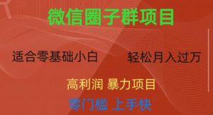 微信资源圈子群项目,零门槛,易上手,一个群1元,一天轻轻松松300+【揭秘】-聚富社