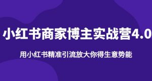 【推荐】小红书商家博主精准引流实战营4.0,用小红书放大你的生意势能-聚富社