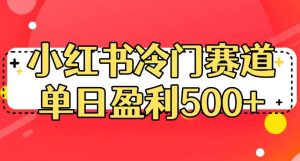 小红书冷门赛道,单日盈利500+【揭秘】-聚富社