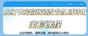 实测日入800的项目小红书宠物赛道配合私域转化玩法,适合新手小白操作,简单无脑【揭秘】-聚富社