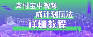 避坑玩法:支付宝中视频分成计划玩法实操详解【揭秘】-聚富社