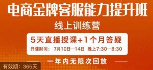 电商金牌客服能力提升班,提升客服能力是你店铺业绩的关键要素-聚富社