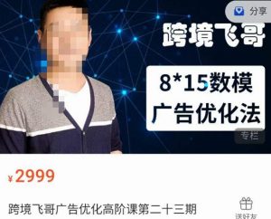 跨境飞哥·广告优化高阶课第二十三期,8*15数模广告优化法,用数据驱动决策-聚富社